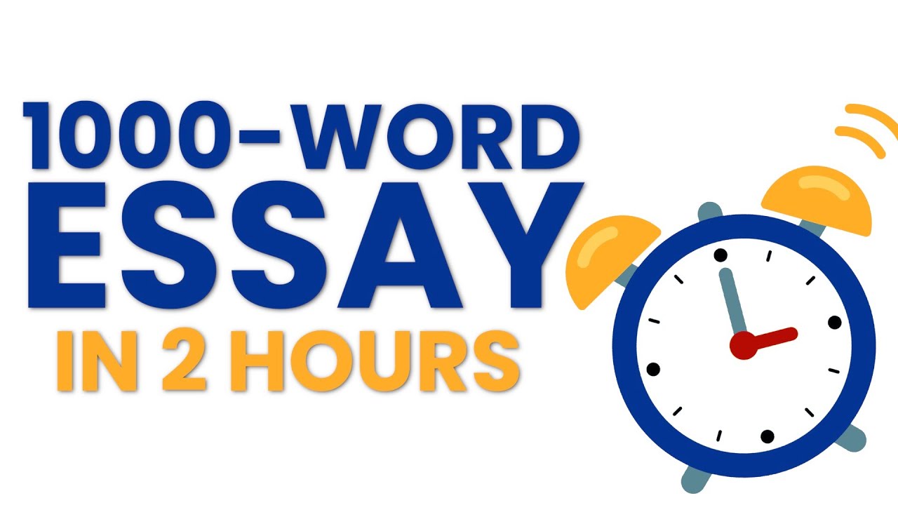 How to Write a 1500 Word Essay in One Day